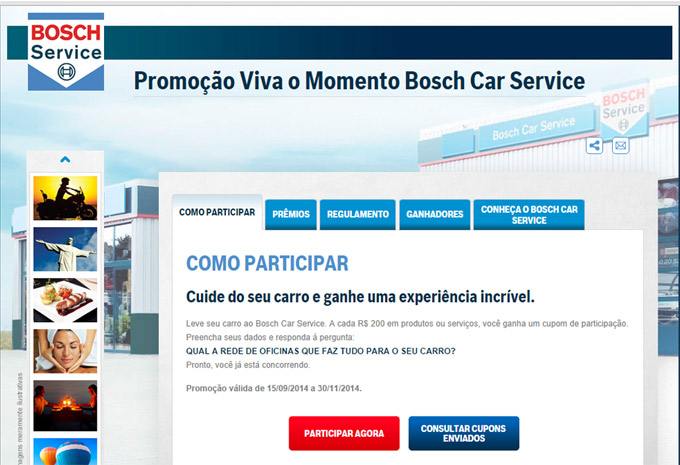 Rede Bosch Car Service lança promoção “Viva o Momento”