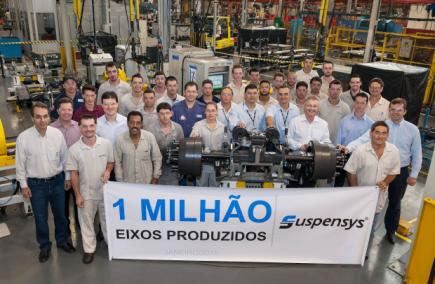 Suspensys comemora produção de 1 milhão de eixos