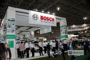 A Oficina Modelo - Rede Bosch Service foi mais uma atração da feira, mostrando toda a estrutura da oficina da rede, com destaque para o know-how em produtos.