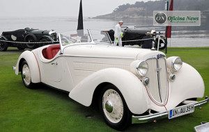 Audi type 225 de 1935, em cenário desejado por todos os carros de todas as marcas, o gramado do Pebble Beach Concours d’Elegance