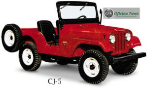 Jeep CJ5. Em 1957, 1958 e 1959 o mais vendido no Brasil