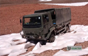 Caminhão militar Agrale Marruá AM1. Testes, argentina