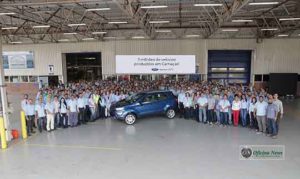 Ford celebra 3 milhões de veículos produzidos em Camaçari