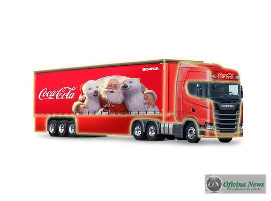 Caravana de Natal da Coca-Cola terá os caminhões Scania