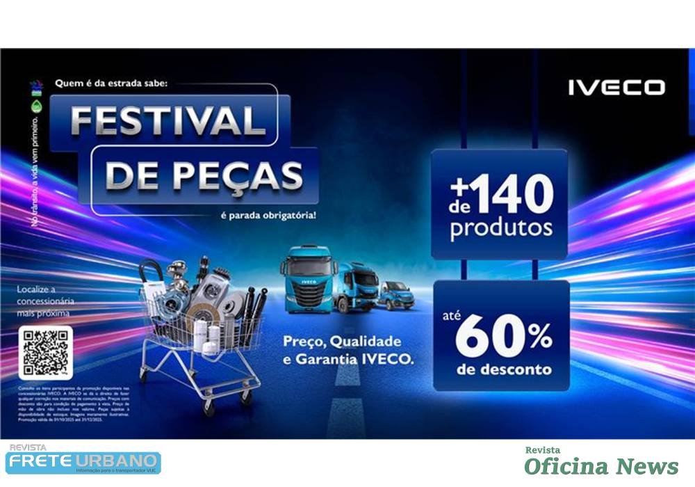 Iveco anuncia Festival de Peças com descontos de até 60%