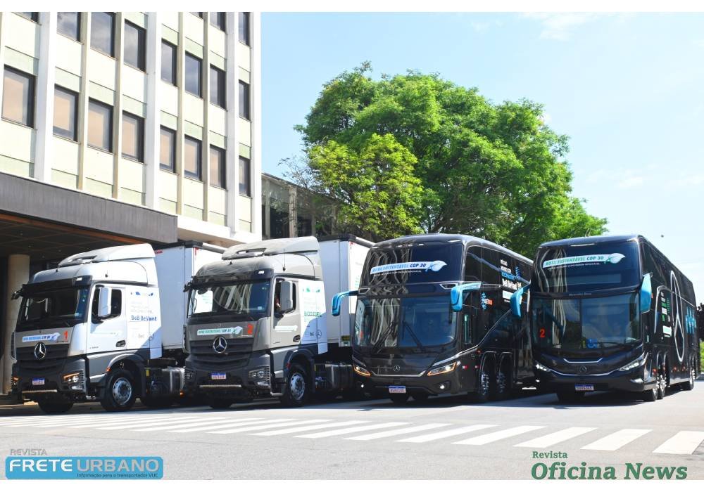 Mercedes-Benz testa biocombustível 100% em motores Euro 6