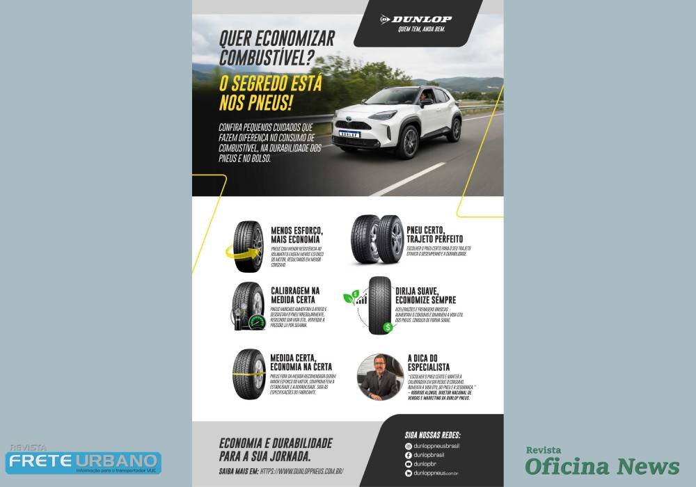 Pneus influenciam consumo e ajudam a reduzir gastos