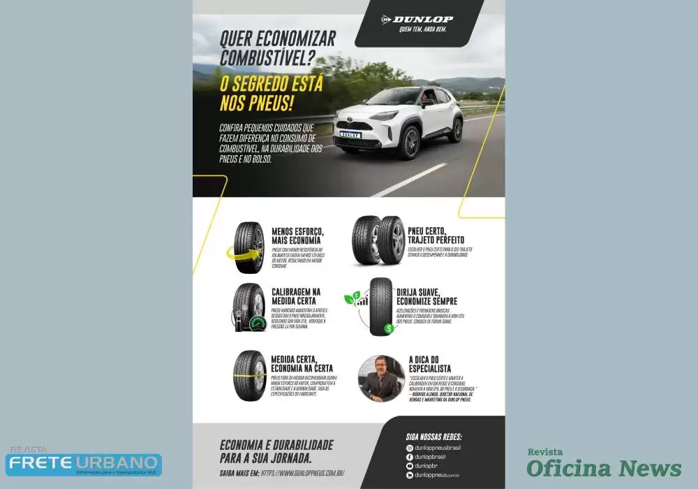 Pneus influenciam consumo e ajudam a reduzir gastos